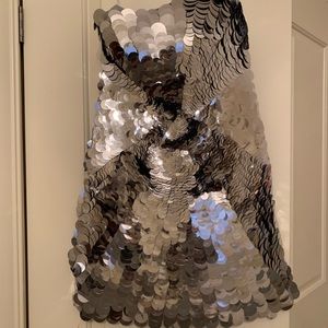 Strapless mini dress